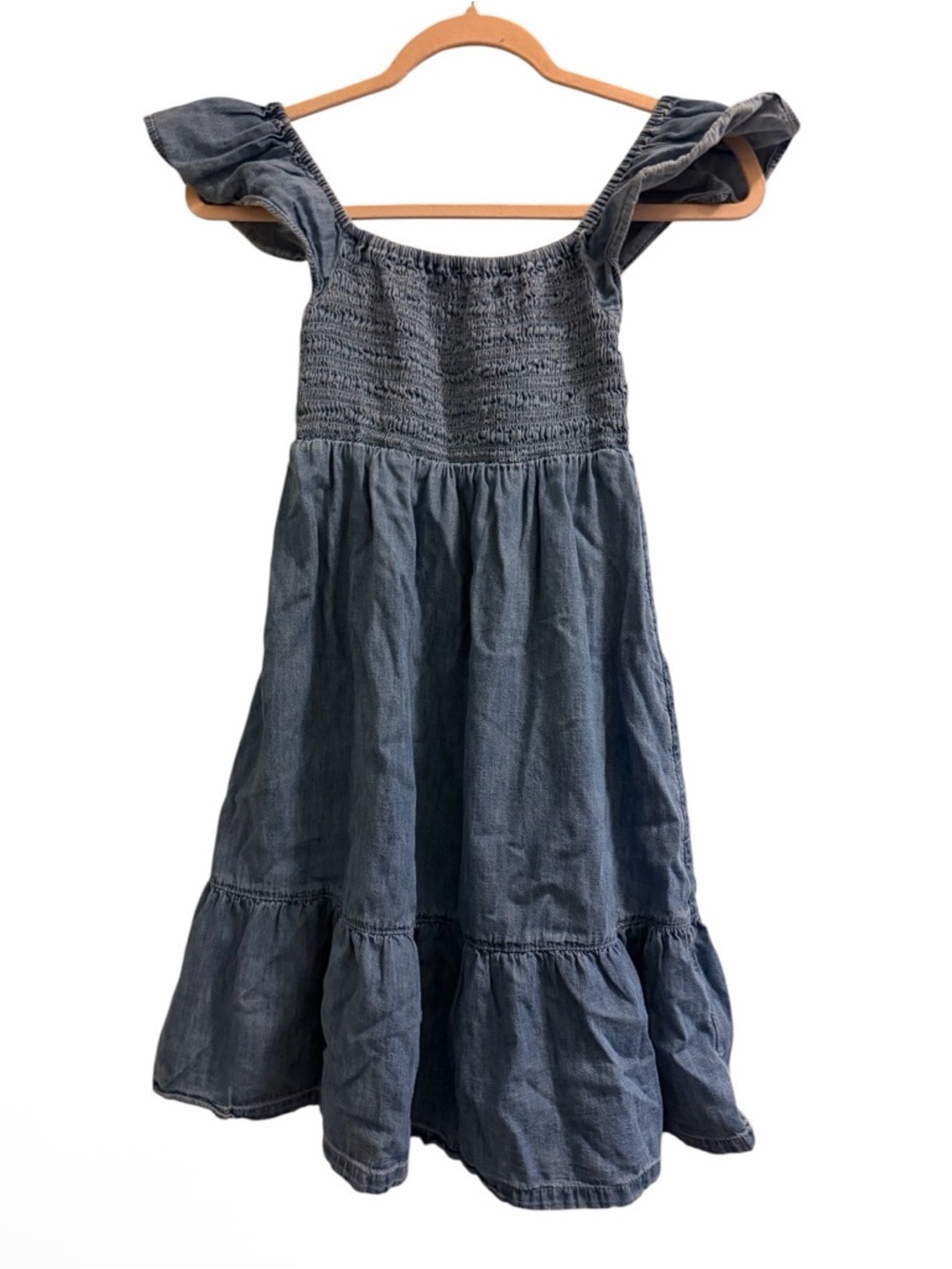 GAP Girls Denim Puff Sleeve Dress
